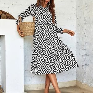 Dresses Boho Plus Geo Print Button Smock Dress Fall Poshmark
